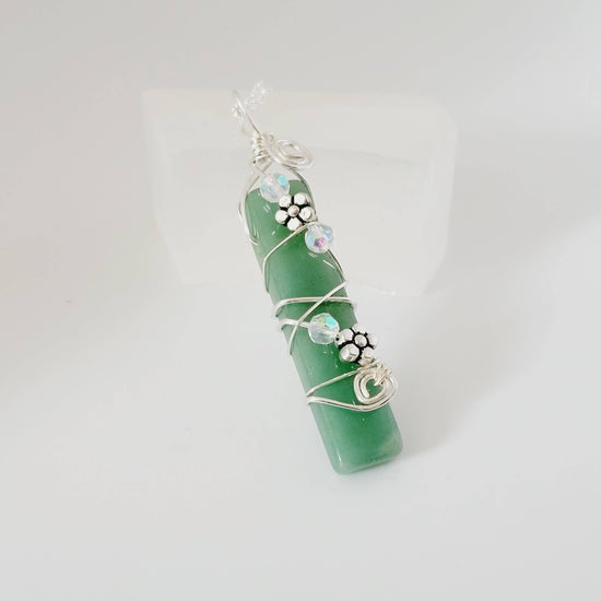 Green Adventurine Flower Necklaces Handmade Boho Necklace