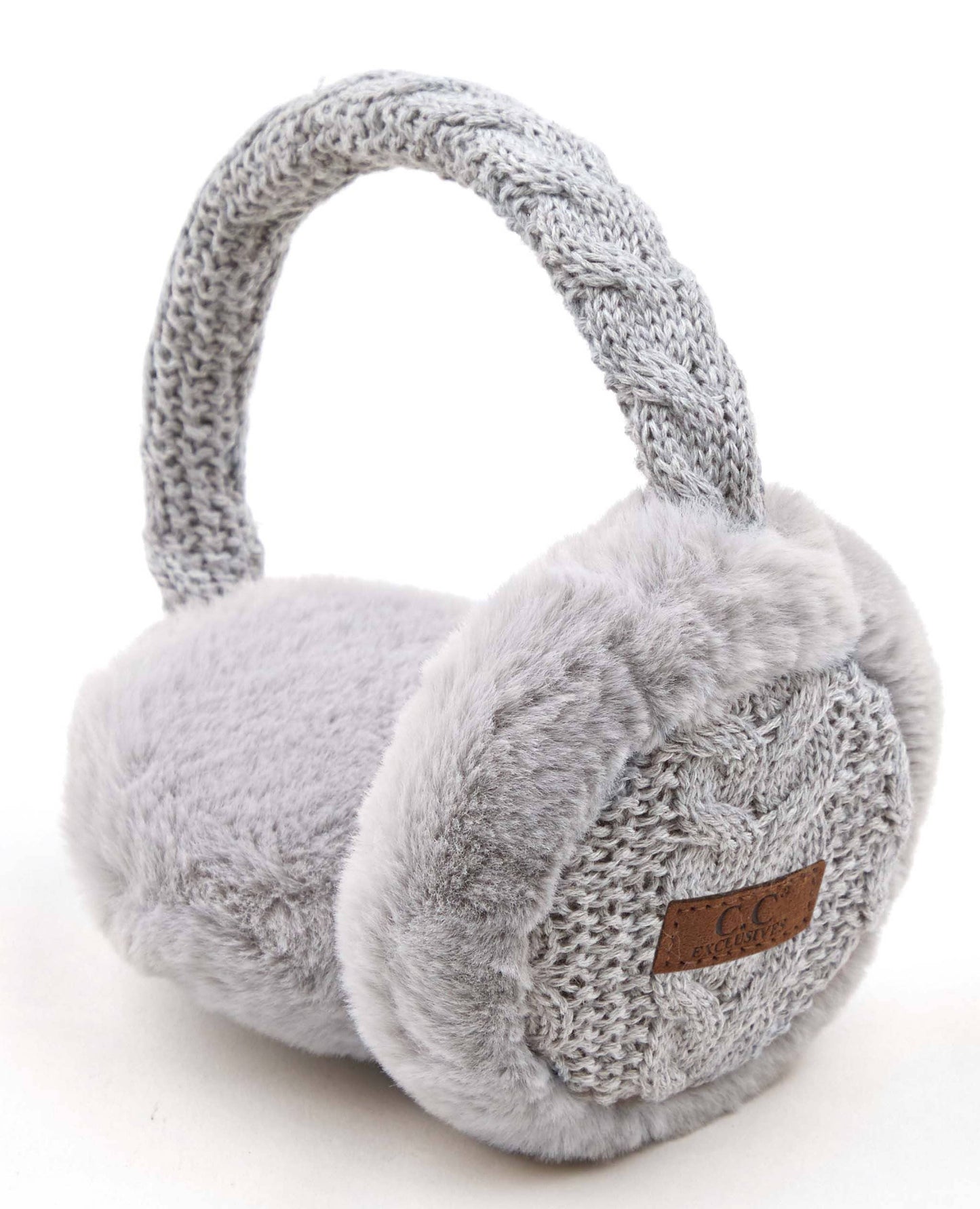 GRAY Ear Muff - C.C Gray Cable Knit