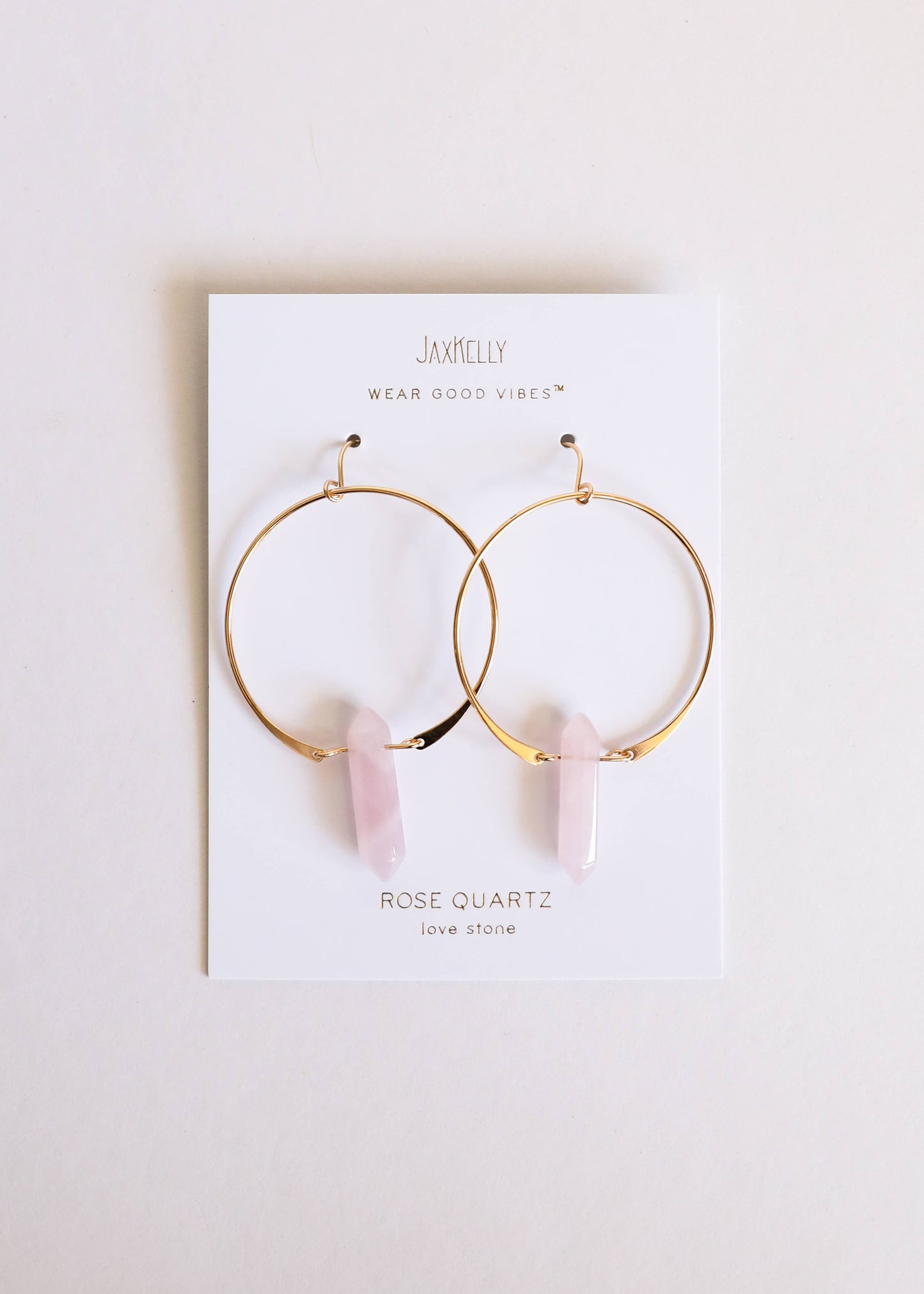 Hoops - Rose Quartz - Earring